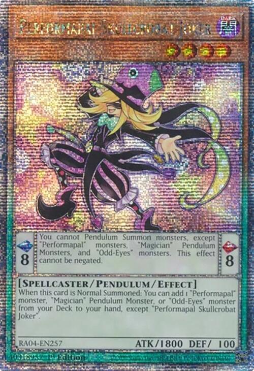 Performapal Skullcrobat Joker [RA04-EN257] Quarter Century Secret Rare | Total Play