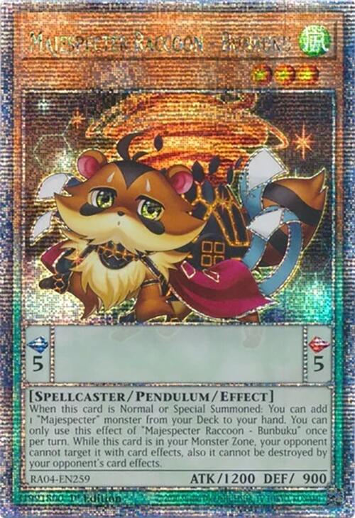 Majespecter Raccoon - Bunbuku [RA04-EN259] Quarter Century Secret Rare | Total Play