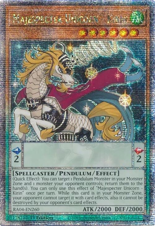 Majespecter Unicorn - Kirin [RA04-EN260] Quarter Century Secret Rare | Total Play