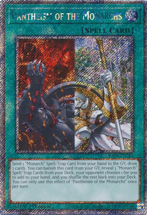 Pantheism of the Monarchs [RA04-EN261] Platinum Secret Rare | Total Play