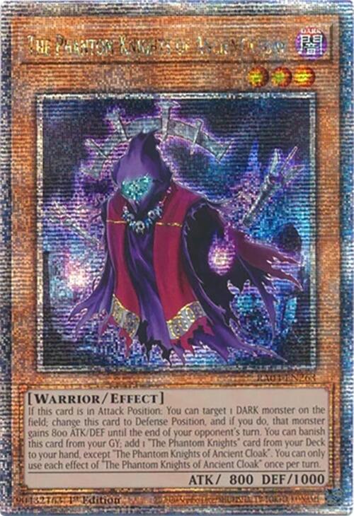 The Phantom Knights of Ancient Cloak [RA04-EN263] Quarter Century Secret Rare | Total Play