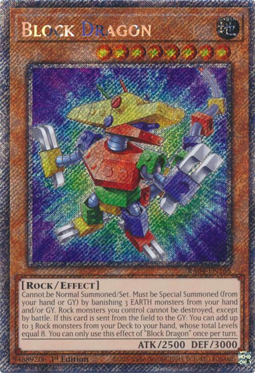 Block Dragon [RA04-EN268] Platinum Secret Rare | Total Play