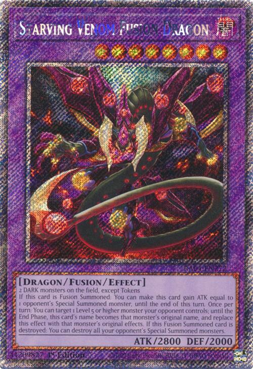 Starving Venom Fusion Dragon [RA04-EN272] Platinum Secret Rare | Total Play