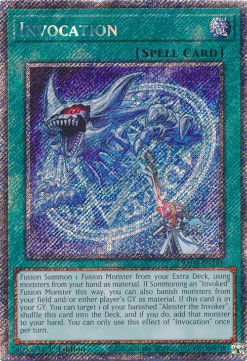 Invocation [RA04-EN281] Platinum Secret Rare | Total Play