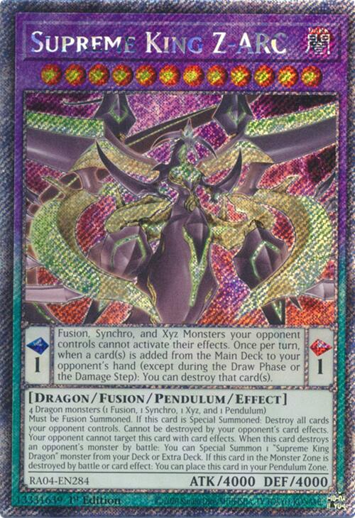 Supreme King Z-ARC [RA04-EN284] Platinum Secret Rare | Total Play