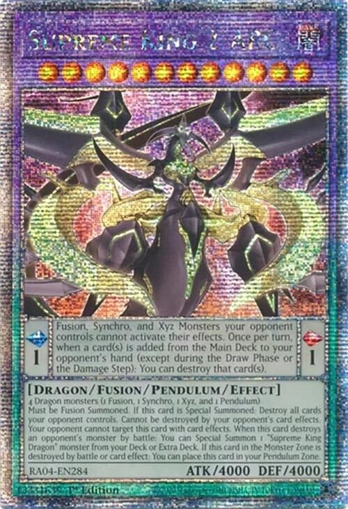 Supreme King Z-ARC [RA04-EN284] Quarter Century Secret Rare | Total Play