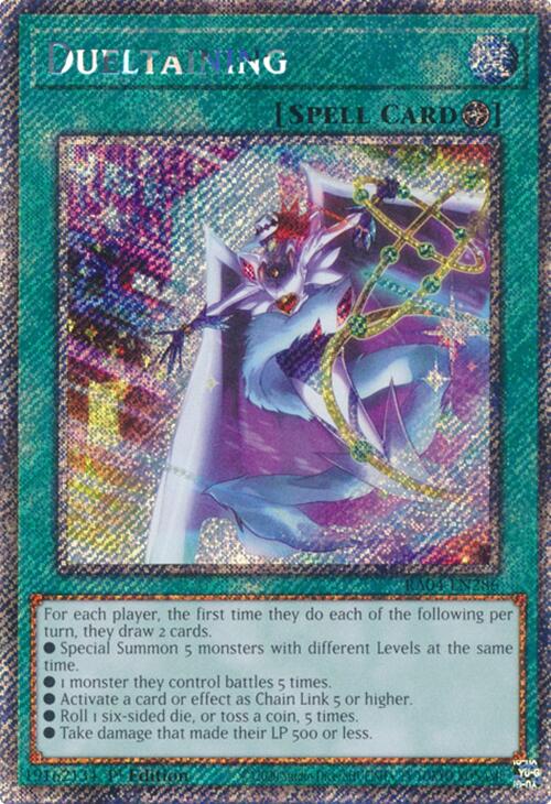 Dueltaining [RA04-EN286] Platinum Secret Rare | Total Play