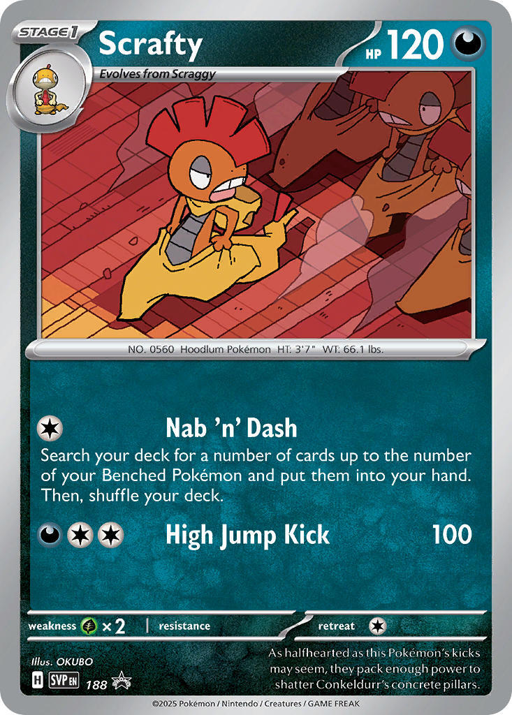 Scrafty (188) [Scarlet & Violet: Black Star Promos] | Total Play