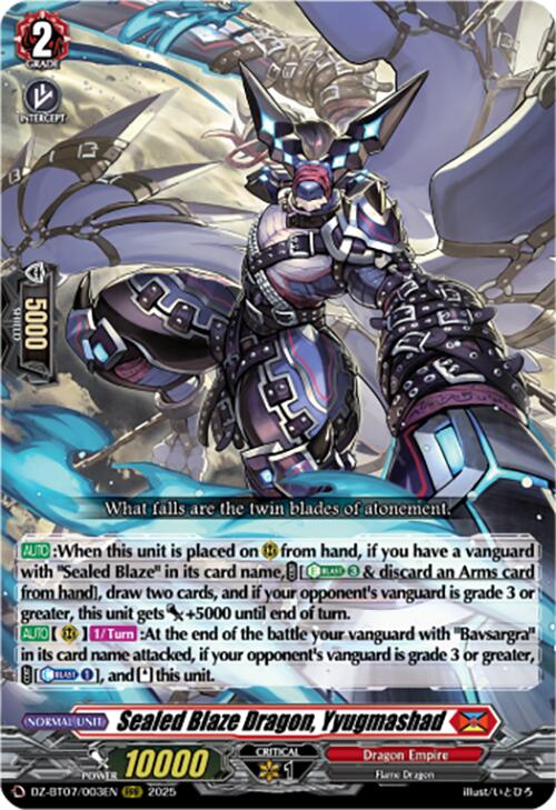 Sealed Blaze Dragon, Yyugmashad (DZ-BT07/003EN) [DZ-BT07: Moon Fangs & Cerulean Blaze] | Total Play