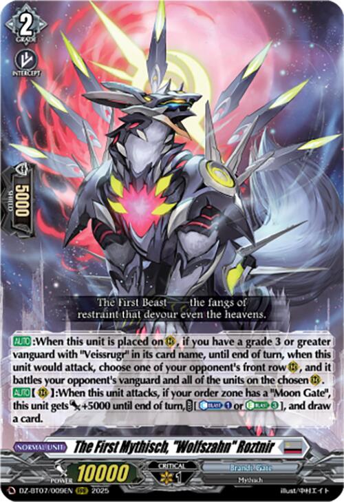 The First Mythisch, "Wolfszahn" Roztnir (DZ-BT07/009EN) [DZ-BT07: Moon Fangs & Cerulean Blaze] | Total Play