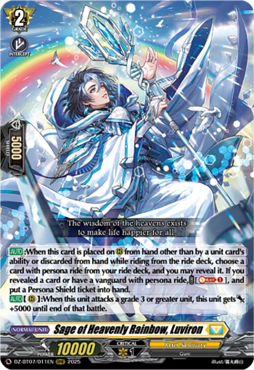 Sage of Heavenly Rainbow, Luviron (DZ-BT07/011EN) [DZ-BT07: Moon Fangs & Cerulean Blaze] | Total Play