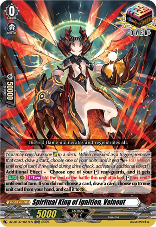 Spiritual King of Ignition, Valnout (DZ-BT07/027EN) [DZ-BT07: Moon Fangs & Cerulean Blaze] | Total Play