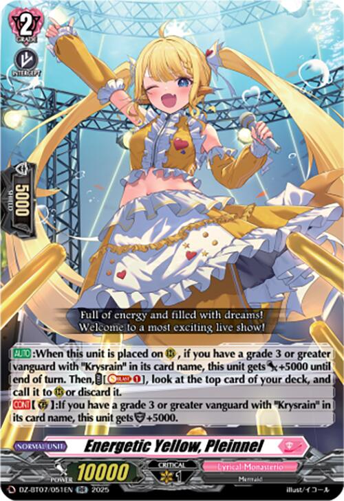 Energetic Yellow, Pleinnel (DZ-BT07/051EN) [DZ-BT07: Moon Fangs & Cerulean Blaze] | Total Play