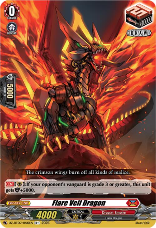 Flare Veil Dragon (DZ-BT07/056EN) [DZ-BT07: Moon Fangs & Cerulean Blaze] | Total Play