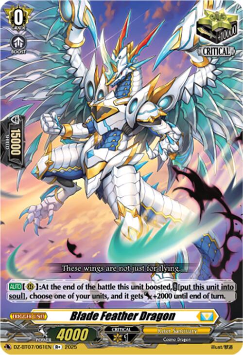 Blade Feather Dragon (DZ-BT07/061EN) [DZ-BT07: Moon Fangs & Cerulean Blaze] | Total Play