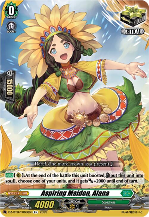 Aspiring Maiden, Alana (DZ-BT07/063EN) [DZ-BT07: Moon Fangs & Cerulean Blaze] | Total Play