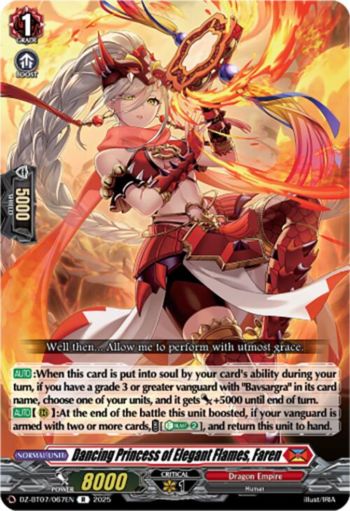 Dancing Princess of Elegant Flames, Faren (DZ-BT07/067EN) [DZ-BT07: Moon Fangs & Cerulean Blaze] | Total Play