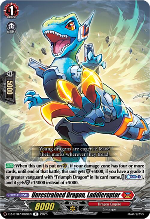 Unrestrained Dragon, Laddieraptor (DZ-BT07/069EN) [DZ-BT07: Moon Fangs & Cerulean Blaze] | Total Play