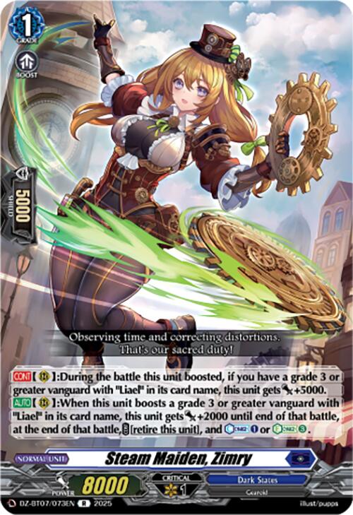 Steam Maiden, Zimry (DZ-BT07/073EN) [DZ-BT07: Moon Fangs & Cerulean Blaze] | Total Play