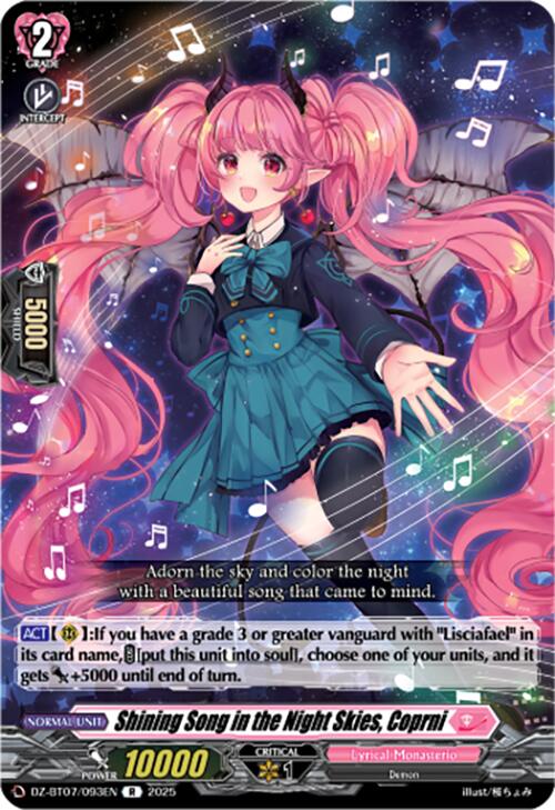 Shining Song in the Night Skies, Coprni (DZ-BT07/093EN) [DZ-BT07: Moon Fangs & Cerulean Blaze] | Total Play