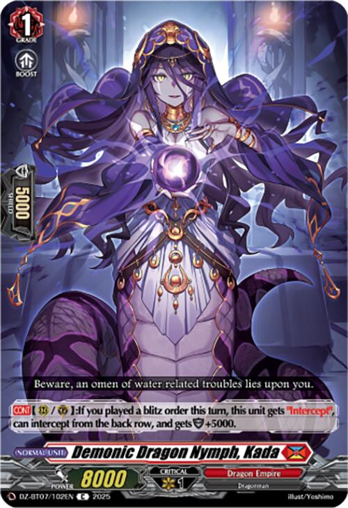 Demonic Dragon Nymph, Kada (DZ-BT07/102EN) [DZ-BT07: Moon Fangs & Cerulean Blaze] | Total Play