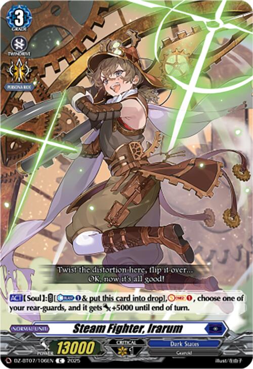 Steam Fighter, Irarum (DZ-BT07/106EN) [DZ-BT07: Moon Fangs & Cerulean Blaze] | Total Play