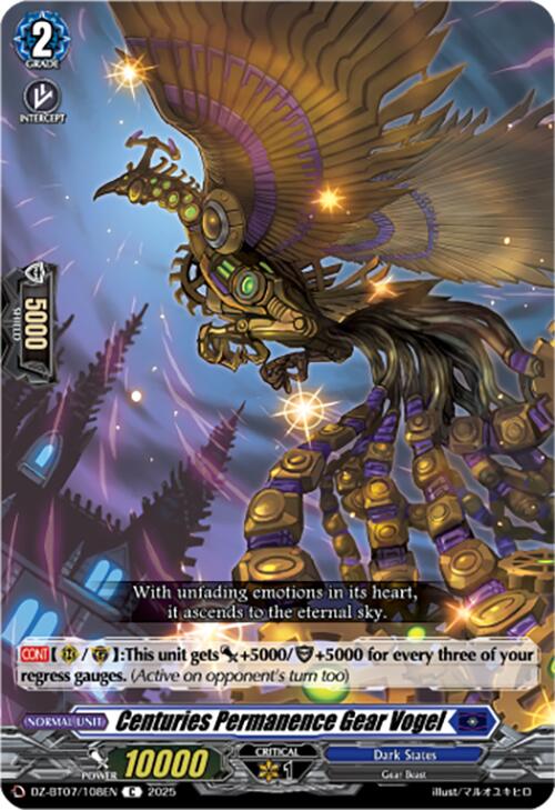Centuries Permanence Gear Vogel (DZ-BT07/108EN) [Moon Fangs & Cerulean Blaze] | Total Play