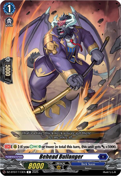 Behead Bullanger (DZ-BT07/113EN) [DZ-BT07: Moon Fangs & Cerulean Blaze] | Total Play