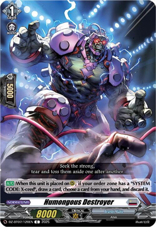 Humongous Destroyer (DZ-BT07/120EN) [DZ-BT07: Moon Fangs & Cerulean Blaze] | Total Play