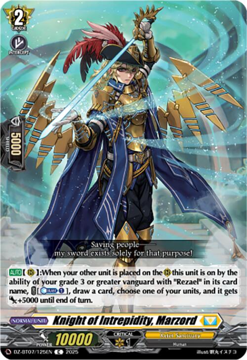 Knight of Intrepidity, Marzord (DZ-BT07/125EN) [DZ-BT07: Moon Fangs & Cerulean Blaze] | Total Play