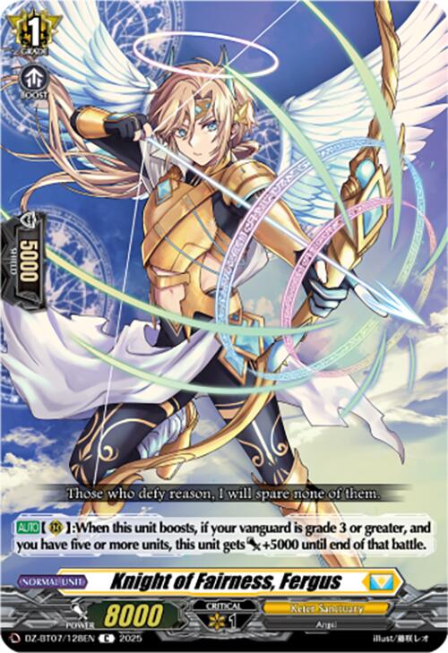Knight of Fairness, Fergus (DZ-BT07/128EN) [DZ-BT07: Moon Fangs & Cerulean Blaze] | Total Play