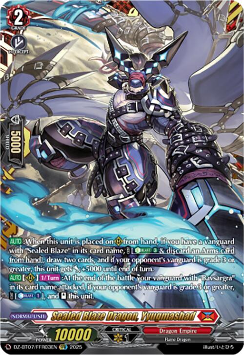 Sealed Blaze Dragon, Yyugmashad (DZ-BT07/FFR03EN) [DZ-BT07: Moon Fangs & Cerulean Blaze] | Total Play