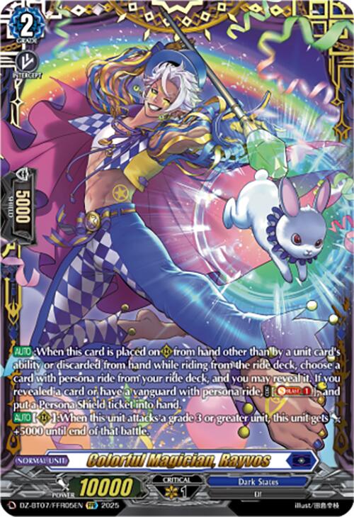 Colorful Magician, Rayvos (DZ-BT07/FFR05EN) [DZ-BT07: Moon Fangs & Cerulean Blaze] | Total Play