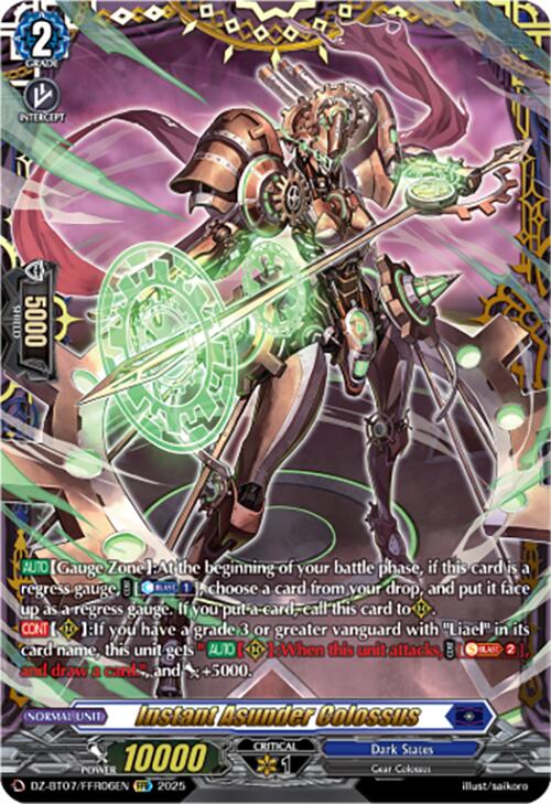 Instant Asunder Colossus (DZ-BT07/FFR06EN) [DZ-BT07: Moon Fangs & Cerulean Blaze] | Total Play