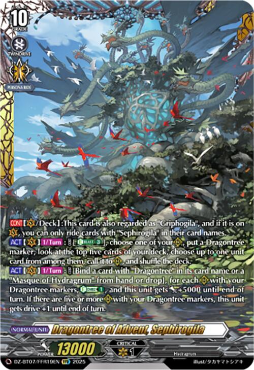 Dragontree of Advent, Sephirogila (DZ-BT07/FFR19EN) [DZ-BT07: Moon Fangs & Cerulean Blaze] | Total Play