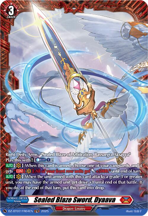 Sealed Blaze Sword, Dyaava (DZ-BT07/FR04EN) [DZ-BT07: Moon Fangs & Cerulean Blaze] | Total Play