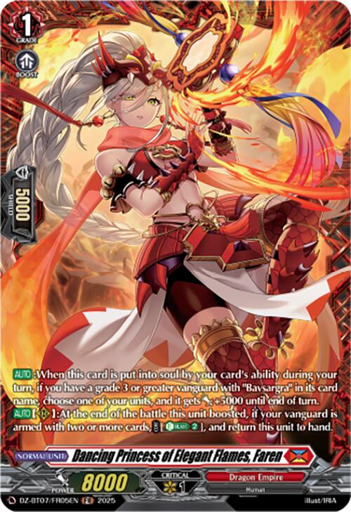 Dancing Princess of Elegant Flames, Faren (DZ-BT07/FR05EN) [DZ-BT07: Moon Fangs & Cerulean Blaze] | Total Play