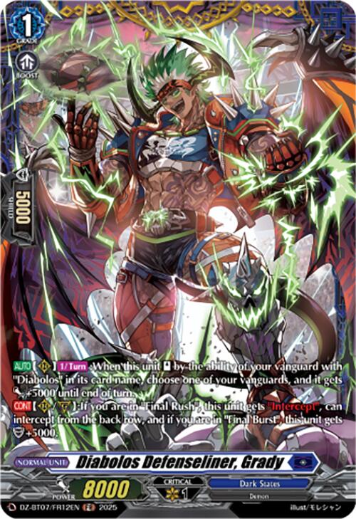 Diabolos Defenseliner, Grady (DZ-BT07/FR12EN) [DZ-BT07: Moon Fangs & Cerulean Blaze] | Total Play