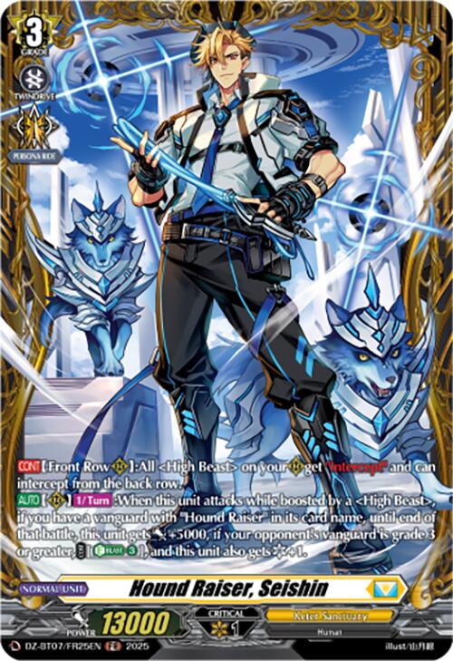 Hound Raiser, Seishin (DZ-BT07/FR25EN) [DZ-BT07: Moon Fangs & Cerulean Blaze] | Total Play