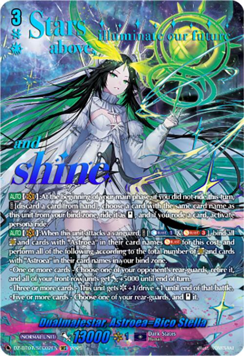 Dualmajestar, Astroea=Bico Stella (DZ-BT07/SEC02EN) [DZ-BT07: Moon Fangs & Cerulean Blaze] | Total Play