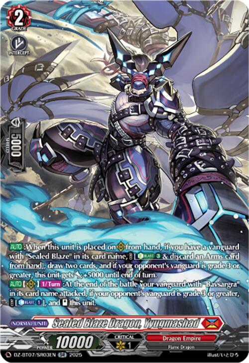 Sealed Blaze Dragon, Yyugmashad (DZ-BT07/SR03EN) [DZ-BT07: Moon Fangs & Cerulean Blaze] | Total Play