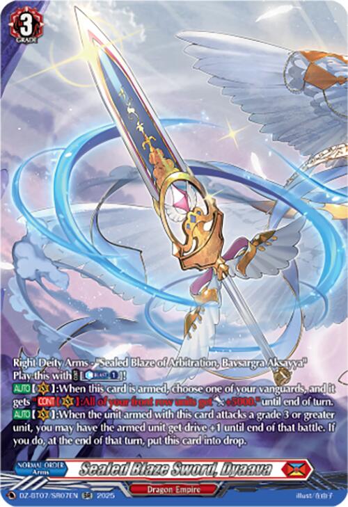 Sealed Blaze Sword, Dyaava (DZ-BT07/SR07EN) [DZ-BT07: Moon Fangs & Cerulean Blaze] | Total Play