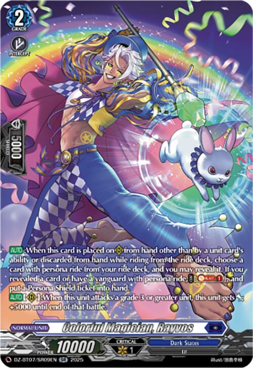 Colorful Magician, Rayvos (DZ-BT07/SR09EN) [DZ-BT07: Moon Fangs & Cerulean Blaze] | Total Play