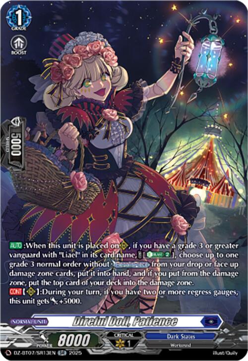 Direful Doll, Patience (DZ-BT07/SR13EN) [DZ-BT07: Moon Fangs & Cerulean Blaze] | Total Play