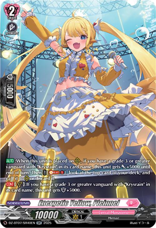 Energetic Yellow, Pleinnel (DZ-BT07/SR40EN) [DZ-BT07: Moon Fangs & Cerulean Blaze] | Total Play