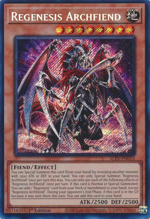 Regenesis Archfiend [ALIN-EN016] Secret Rare | Total Play