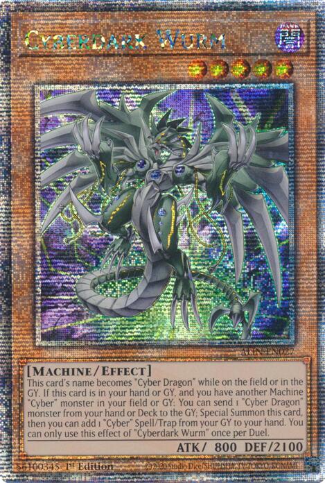 Cyberdark Wurm [ALIN-EN027] Quarter Century Secret Rare | Total Play