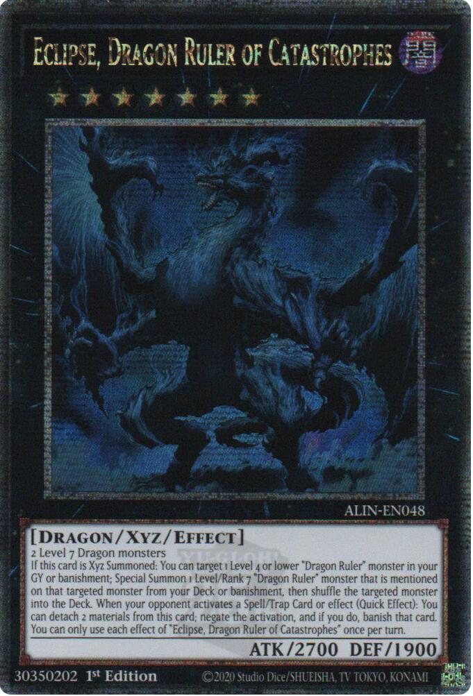 Eclipse, Dragon Ruler of Catastrophes [ALIN-EN048] Quarter Century Secret Rare | Total Play