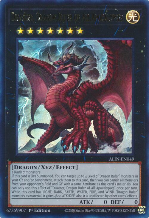 Disaster, Dragon Ruler of All Apocalypses [ALIN-EN049] Ultra Rare | Total Play