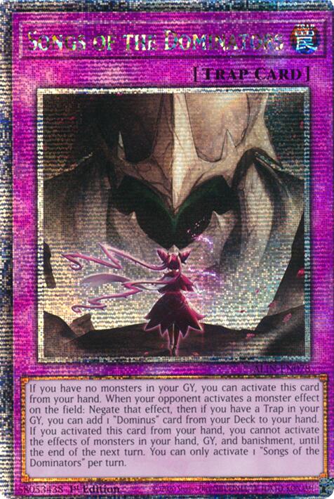 Songs of the Dominators [ALIN-EN078] Quarter Century Secret Rare | Total Play